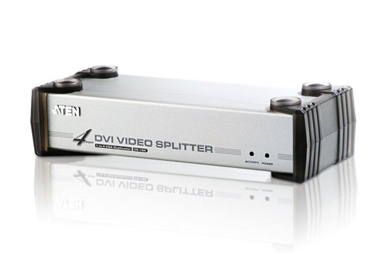 Aten Video Splitter 4 Port DVI Video Splitter w/ Audio, 1920x1200@60Hz, Cascadable to 3 Levels (Up to 64 Outputs)