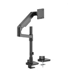 Brateck LDT81-C012P-B NOTEWORTHY POLE-MOUNTED HEAVY-DUTY GAS SPRING MONITOR ARM For most 17"~49" Monitors, Fine Texture Black (new)