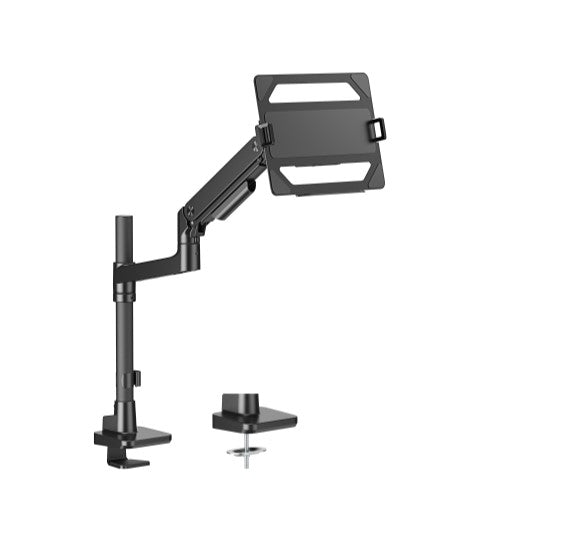 Brateck LDT81-C012P-ML-B POLE-MOUNTED HEAVY-DUTY GAS SPRING MONITOR ARM WITH LAPTOP HOLDER For most 17