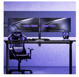 Brateck LDT89-C024L Matte Black Amethyst Articulating RGB Lighting Gaming Dual Monitor Arm (new)