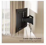 Brateck LPA79-464 ULTRA-SLIM FULL-MOTION TV WALL MOUNT For most 43"-90" TVs (Black) (LS)