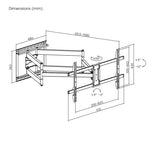 Brateck LPA84-486XL Extra Long Arm Full-Motion TV Wall Mount for most 43"-90" TVs (new)