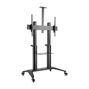 Brateck Ultra-Modern Large Screen Aluminum TV Cart  Fit 70"-120" Up to 140kg- Black(LS)