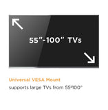 Brateck TTL14-68FR Motorized Wall Mount Stand, Designed for the Heaviest TV up to120kg - Black