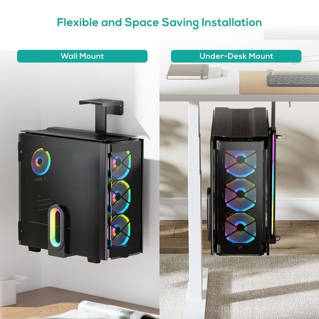 mbeat® activiva RGB Ultra-Wide Adjustable Wall & Under-Desk Gaming PC Mount