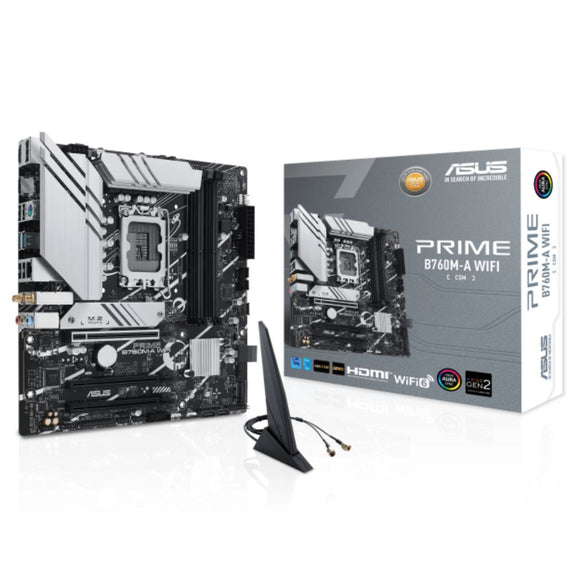 ASUS (SI Only Non Retail, MOQ 8) ASUS PRIME B760M-A WIFI-CSM-SI Intel LGA 1700 mATX Motherboard 128GB, 4xDDR5, 1xPCIe 4.0 x16, 2xM.2, 4 xSATA, 2xHDMI,1xDP