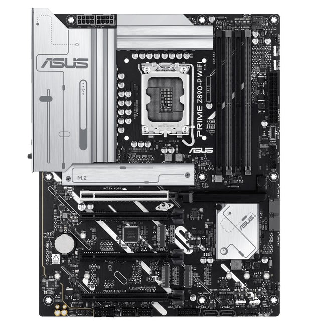Asus PRIME Z890-P WIFI-CSM, ATX, Intel LGA 1851, 4xDDR5, 4xM.2, 4xSATA 6Gb/s, RAID, 1xHDMI, 1xDP, 1xTB (USB-C), 4xPCIe, GbE LAN, Wi-Fi 7+Bluetooth, 1xUSB-C, 3xUSB-A, 4xUSB2.0, 3 Year Warranty