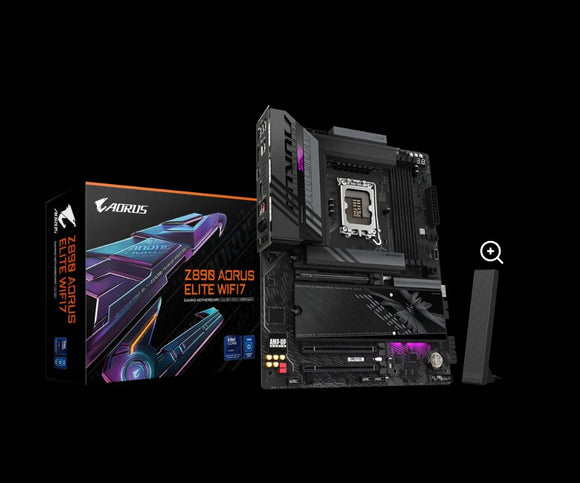 Gigabyte Z890 AORUSELITE WF7 Intel LGA 1851 ATX Motherboard, 4x DDR5 ~256GB, 3x PCI-E x16, 4x M.2, 4x SATA,  5x USB 3.2, 1x USB-C, 4x USB 2.0