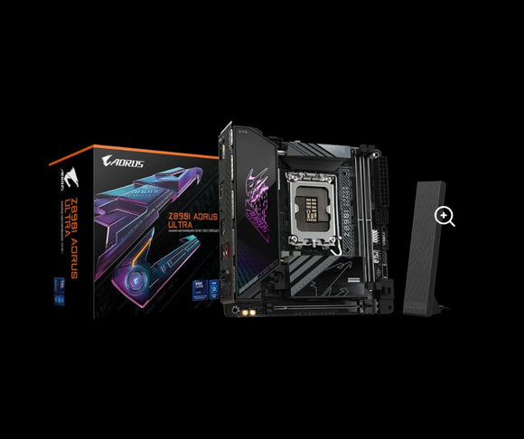 Gigabyte Z890I AORUS ULTRA Intel LGA 1851 m-ITX Motherboard, 2x DDR5 ~128GB, 1x PCI-E x16, 2x M.2, 2x SATA,  5x USB 3.2, 1x USB-C