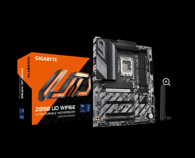 Gigabyte Z890 UD WIFI6E Intel LGA 1851 ATX Motherboard, 4x DDR5 ~256GB, 4x PCI-E x16, 3x M.2, 4x SATA,  5x USB 3.2, 1x USB-C, 4x USB 2.0