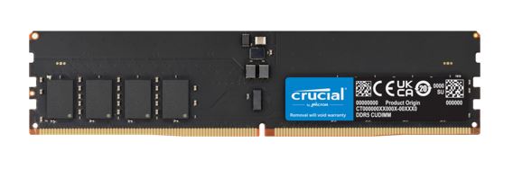Micron (Crucial) Crucial 16GB (1x16GB) DDR5 CUDIMM 6400MHZ CL52 Desktop PC Memory for Intel Core Ultra Processors AI PC