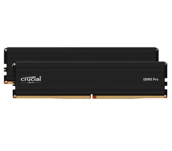 Crucial Pro 24GB (1x24GB) DDR5 UDIMM 6000MHz CL48 Black Heat Spreader Support Intel XMP AMD Ryzen for Desktop PC Gaming Memory