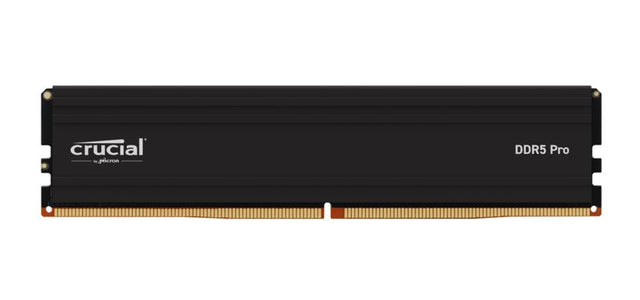 Micron (Crucial) Crucial Pro 32GB (1x32GB) DDR5 UDIMM 6000MHz CL40 Black Heat Spreaders Overclocking Support Intel XMP AMD Ryzen Desktop PC Gaming Memory