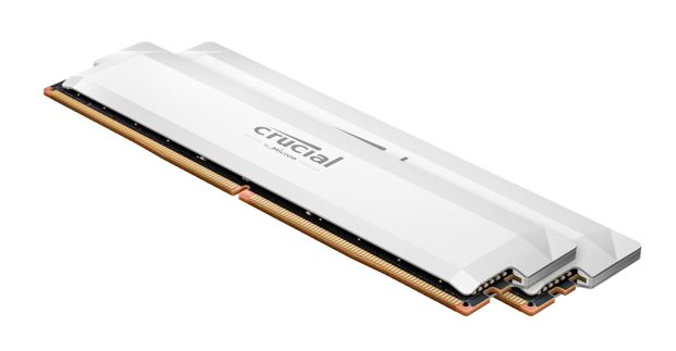 Crucial Pro 32GB (2x16GB) DDR5 UDIMM 6400MHz CL38 White Heat Spreader Support Intel XMP AMD Ryzen for Desktop PC Gaming Memory