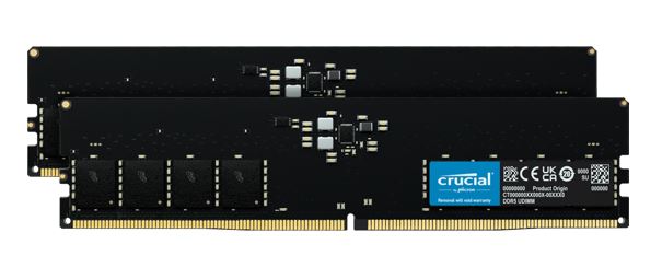Micron (Crucial) Crucial 128GB (2x64GB) DDR5 UDIMM 5600MHz CL46 Desktop PC Memory
