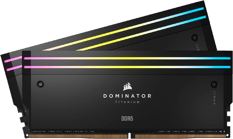 Corsair DOMINATOR® TITANIUM RGB 32GB (2x16GB) DDR5 DRAM 6000MT/s CL30 Intel XMP Memory Kit — Black