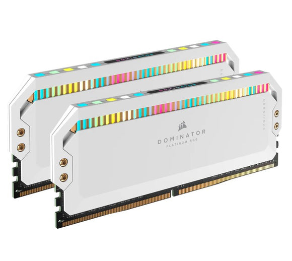 (LS) Corsair Dominator Platinum RGB 32GB (2x16GB) DDR5 UDIMM 6200Mhz C36 1.1V White Desktop PC Gaming Memory