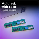 Crucial 64GB (2x32GB) DDR4 UDIMM 3200MHz CL22 1.2V Dual Ranked Desktop PC Memory RAM