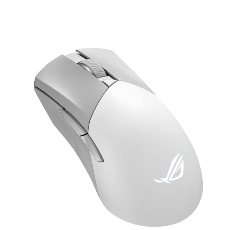 ASUS ROG Gladius III Wireless AimPoint Moonlight White Gaming Mouse, 36,000dpi Optical Sensor, Tri-mode Connectivity, ROG SpeedNova, 79g, Swappable S