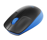 Logitech M190 Full-Size Wireless Mouse - BLUE from up to 10 meters away 1000 dpi,  ONE AA- 18 months of worry-free usage