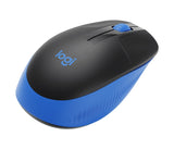 Logitech M190 Full-Size Wireless Mouse - BLUE from up to 10 meters away 1000 dpi,  ONE AA- 18 months of worry-free usage