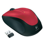 Logitech M235 Wireless Mouse Red Contoured design Glossy Comfort Grip Advanced Optical Tracking 1-year battery life