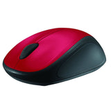 Logitech M235 Wireless Mouse Red Contoured design Glossy Comfort Grip Advanced Optical Tracking 1-year battery life