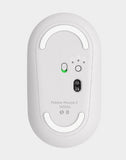 Logitech Pebble M350S Wireless Optical Mouse White  Graphite 1000 dpi  Bluetooth Low Energy