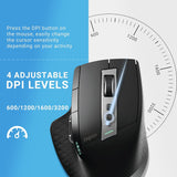 RAPOO MT750S Multi-Device Bluetooth & 2.4G Wireless Mouse - Upto DPI 3200 Rechargeable Battery - MX Master Alternative  910-005710