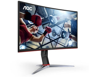 AOC 27" Curved QHD 2560x1440 1ms, 180hz ,VA Curved 1000R, Free-Sync Premium, HDR 10, VESA 100, VGA, HDMI, DP, Gaming Monitor (LS