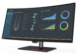 LENOVO ThinkVision P40w-20 40" WUHD Curve Monitor IPS 5K 5120x2160 21:9 Height Adjustable Tilt Swivel DP HDMI TBT4 USB-C Hub USB-B LAN Audio 4xUSB
