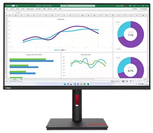 LENOVO ThinkVision T32H-30 31.5"/32" 60Hz QHD Monitor 2K 2560x1440 16:9 4ms IPS Height Adjustable Tilt Pivot Swivel HDMI DP Ethernet USB VESA 3yr wty