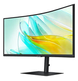 Samsung 34" ViewFinity S65UC WQHD Curved 3440x1440 1000R 5ms HDR 21:9 VA DP HDMI Headphone Speaker RJ45 USB-C LAN HAS Tilt Swivel Business Monitor 3YR