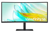 Samsung 34" ViewFinity S65UC WQHD Curved 3440x1440 1000R 5ms HDR 21:9 VA DP HDMI Headphone Speaker RJ45 USB-C LAN HAS Tilt Swivel Business Monitor 3YR