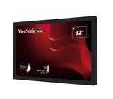 ViewSonic 32" 1080p Open Frame 10-Point PCAP Touch Monitor, 24/7 Operation and HDMI, DisplayPort and RS232, Kiosk, Factory, IP54 Front waterPF