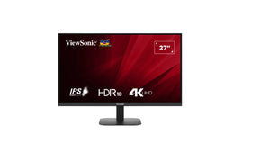 ViewSonic 27" 4K 3840 x 2160 SuperClear IPS, HDR10, 2x HDMI and DP x1, Eye Pro Tech.Seamless, VESA 75, Eco Mode, Joy Key rear, Office Monitor