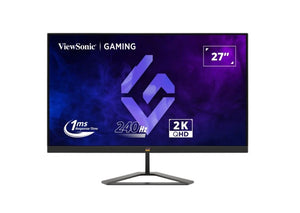 ViewSonic 27" 2K 240hz 1ms Lightning Fas, IPS, Dual Speakers, SuperClear IPS. 2x HDMI 2.0, 1x DP 1.4. VESA 100x 100t, Tilt Gaming Monitor