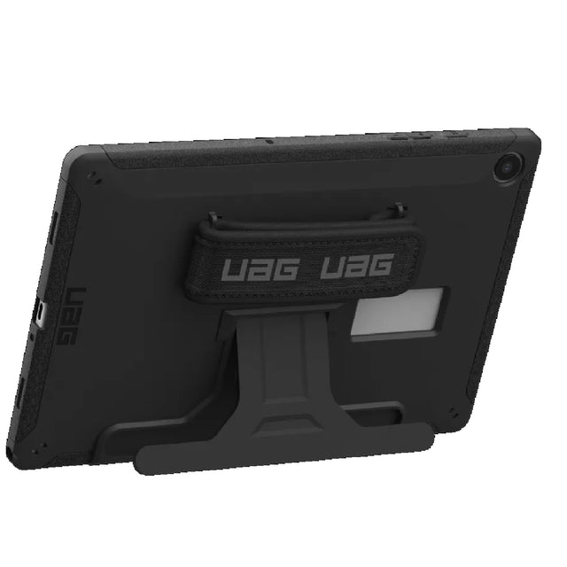 UAG Scout Samsung Galaxy Tab A9+ (11") with Kickstand & Handstrap Rugged Case - Black (224450114040), DROP+ Military Standard, 10 Years Warranty
