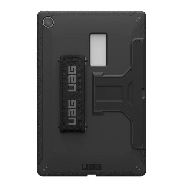 UAG Scout Samsung Galaxy Tab A9+ (11") with Kickstand & Handstrap Rugged Case - Black (224450114040), DROP+ Military Standard, 10 Years Warranty