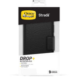 OtterBox Strada Samsung Galaxy S23 Ultra 5G (6.8") Case Black - (77-91185), DROP+ 3X Military Standard, Leather Folio Cover, Card Holder, Raised E