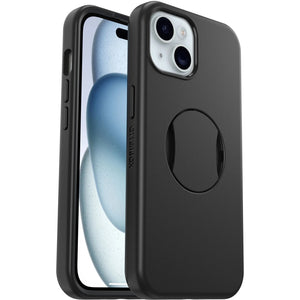 OtterBox OtterGrip Symmetry MagSafe Apple iPhone 16e / iPhone 15 / iPhone 14 / iPhone 13 (6.1") Case Black - (77-93189), 7 Years Warranty