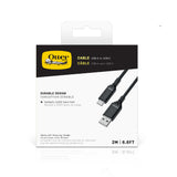 (LS) OtterBox USB-C to USB-A Cable (2M) - (78-51410), Samsung Galaxy, Apple iPhone, iPad, MacBook, Google, Oppo, Nokia, 2 Years Warranty