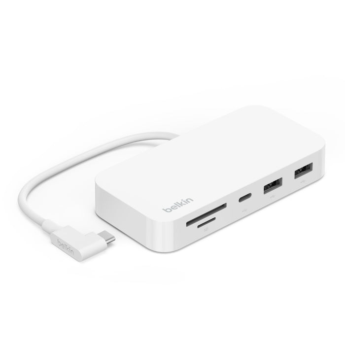 Belkin Connect USB-C® 6-in-1 Multiport Hub with Mount, Thunderbolt 3, 10Gbps, 2x USB-A, USB-C, SD 3.0 & microSD card reader, Gigabit Ethernet