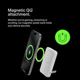 Belkin BoostCharge Qi2 15W 5K Magnetic Power Bank - White(BPD006BTWH), 2xUSB-C, 1M USB-C to USB-C Cable, 15W Total Power