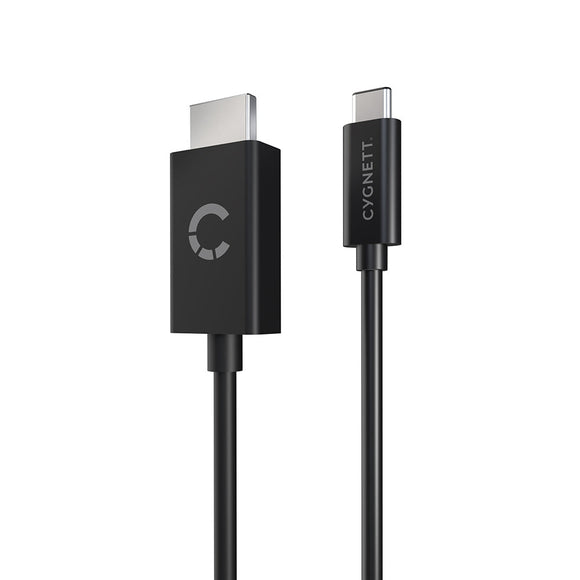 Cygnett Unite USB-C to HDMI Cable (1.8M) - Black,Support 4K/60hz,Extend from Laptop/Tablet/Phone to HDMI TV/Monitor/Projector, 2 Years Warranty