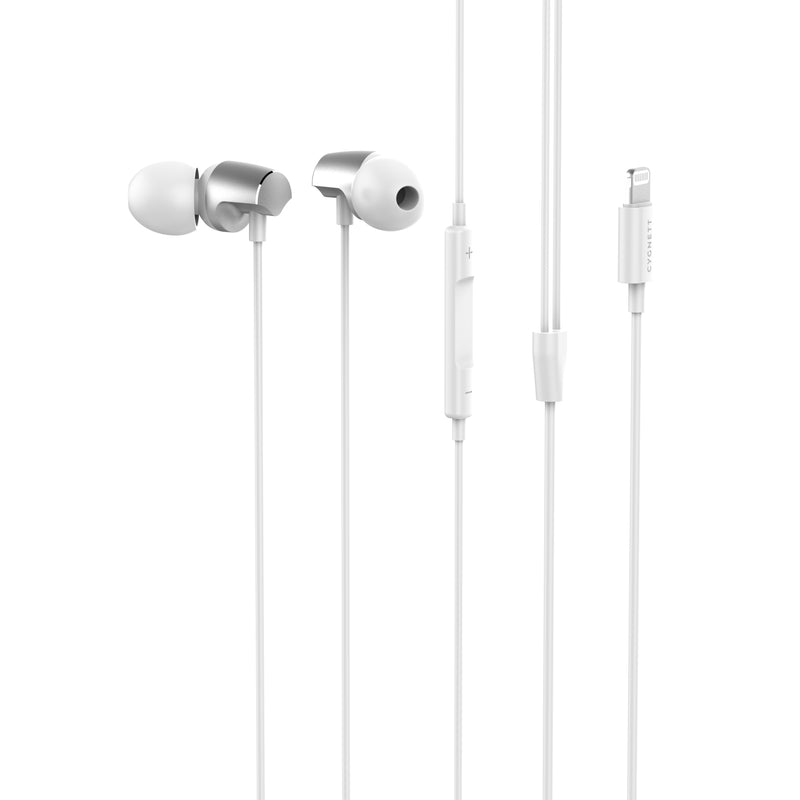 Cygnett Essential Lightning Earphones - (CY3630PCCAP), Built-in Microphone for Phone Calls, Plugs Directly into Your Apple Device, Simply Plug