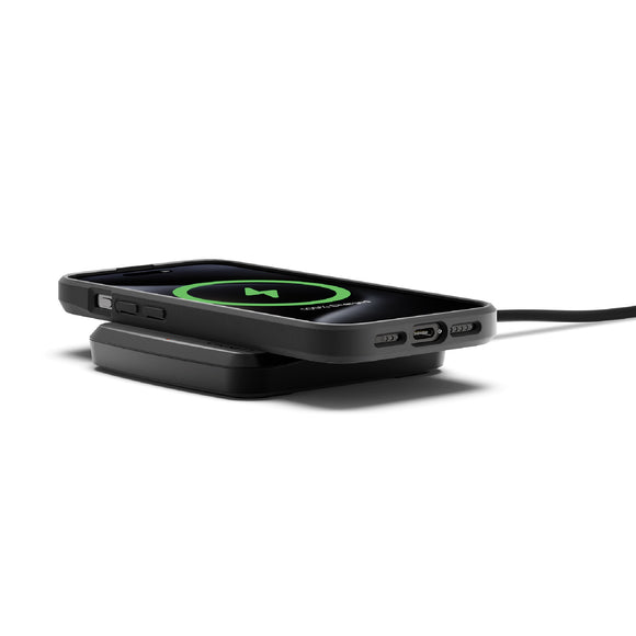 Cygnett ChargeBase 15W Wireless Phone Charger - Black (CY4652PPWIR), Compact, Slim, Raised Charging Platform, 1.5M USB-C Cable, Supports Qi Wireless
