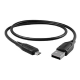 Cygnett Essentials Micro-USB to USB-A (2.0) Cable (1M) - Black (CY4664PCCAM), 2.4A/12W, 480Mbps Transfer, Fast Charge, Durable, 2 Yrs