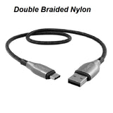 Cygnett Armoured USB-C to USB-A (2.0) Cable (50cm) - Black (CY4680PCUSA), 3A/60W, Braided, 480Mbps Transfer, Fast Charge,Best for Laptop,5 Yrs