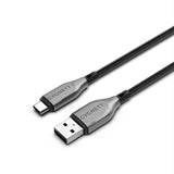 Cygnett Armoured USB-C to USB-A (2.0) Cable (50cm) - Black (CY4680PCUSA), 3A/60W, Braided, 480Mbps Transfer, Fast Charge,Best for Laptop,5 Yrs